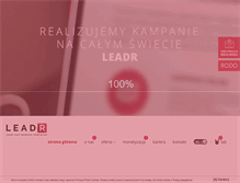 Tablet Screenshot of leadr.pl